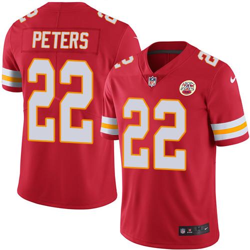 Nike Chiefs #22 Marcus Peters Red Team Color Men's Stitched NFL Vapor Untouchable Limited Jersey - Click Image to Close
